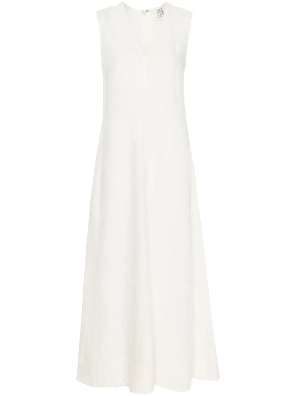 Расклешенное платье макси с V-образным вырезом Toteme, белый
Расклешенное платье макси с V-образным вырезом Toteme, белый