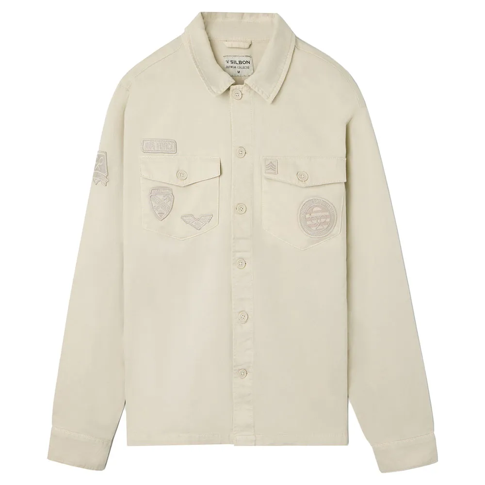 Верхняя рубашка Silbon Desgastada Parches, бежевый
Верхняя рубашка Silbon Desgastada Parches, бежевый