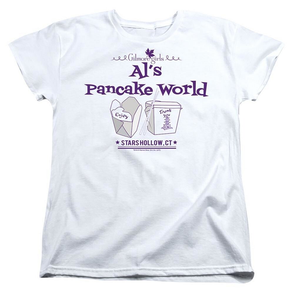 Женская футболка с коротким рукавом Gilmore Girls Als Pancake World Licensed Character, белый
Женская футболка с коротким рукавом Gilmore Girls Als Pancake World Licensed Character, белый