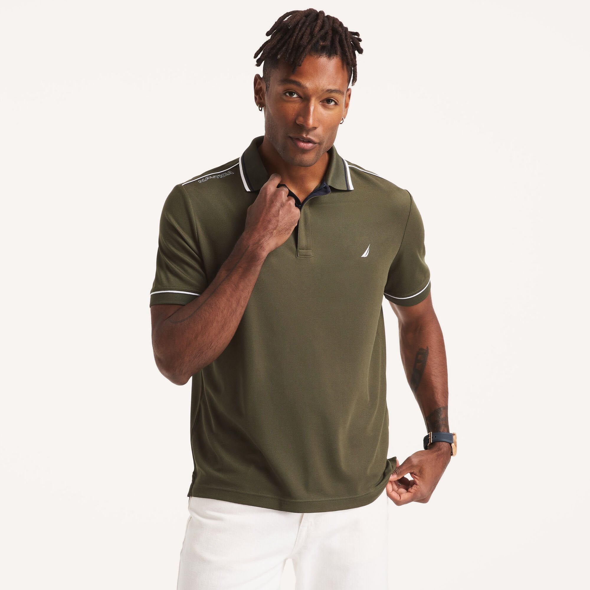 Мужская футболка-поло для гольфа Nautica Navtech Classic Fit, цвет forest night 19-0414 tcx
Мужская футболка-поло для гольфа Nautica Navtech Classic Fit, цвет forest night 19-0414 tcx