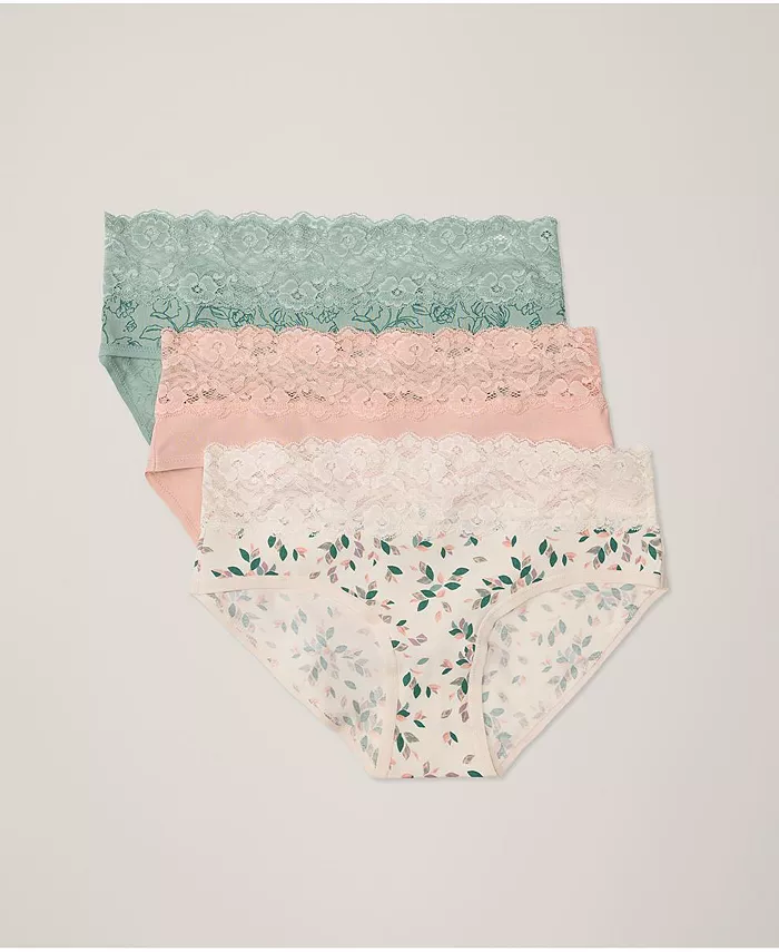 Женские трусы с кружевом на талии из органического хлопка, 3 шт Pact, синий
Женские трусы с кружевом на талии из органического хлопка, 3 шт Pact, синий