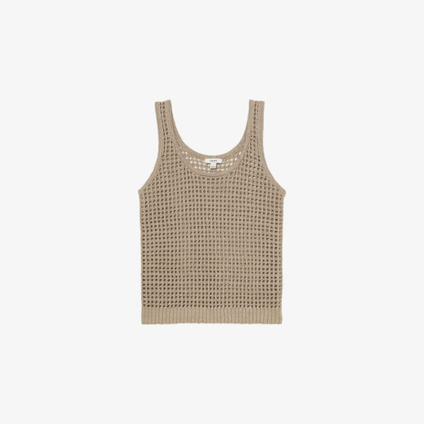 Майка из льна Reiss Claudia с вырезом, коричневый
Майка из льна Reiss Claudia с вырезом, коричневый