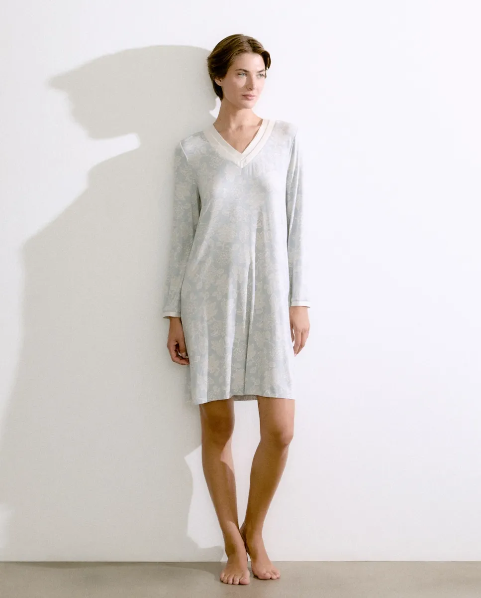 Женская ночная рубашка с принтом и V-образным вырезом Énfasis, белый
Женская ночная рубашка с принтом и V-образным вырезом Énfasis, белый