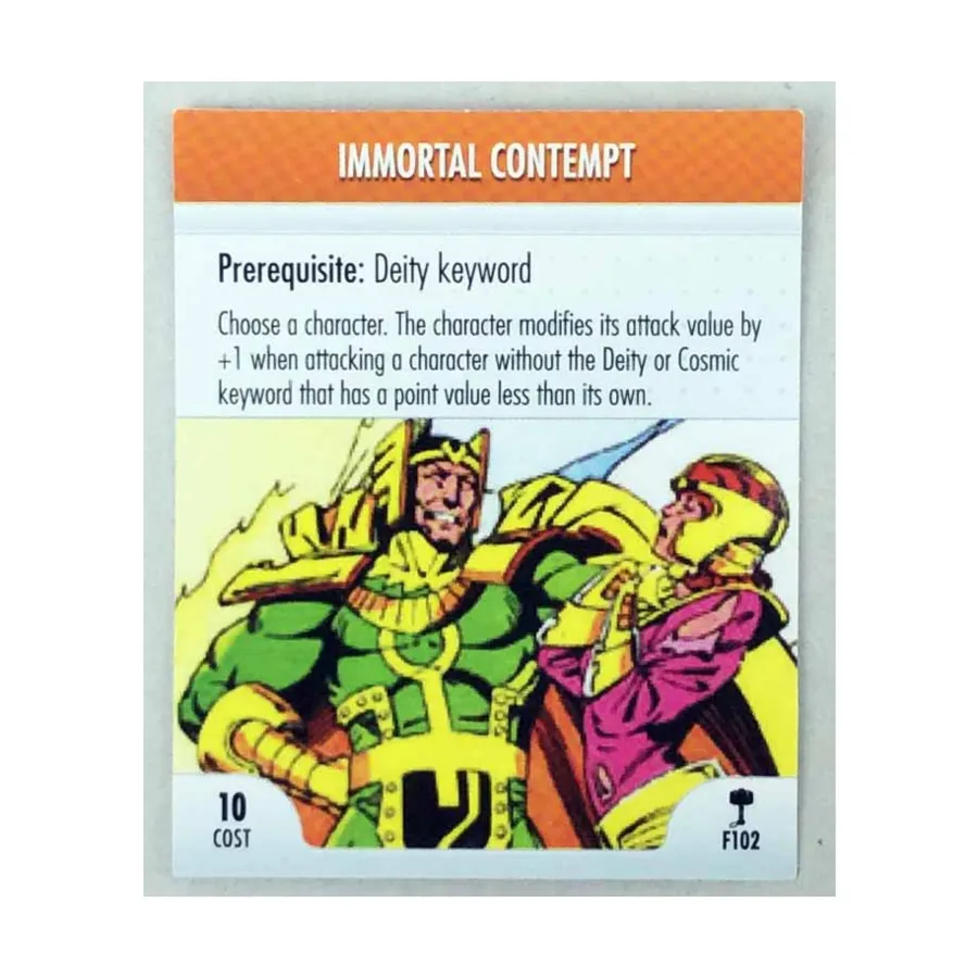 Карта подвига — Бессмертное презрение (ограниченное издание), Marvel HeroClix - Hammer of Thor - Singles
Карта подвига — Бессмертное презрение (ограниченное издание), Marvel HeroClix - Hammer of Thor - Singles