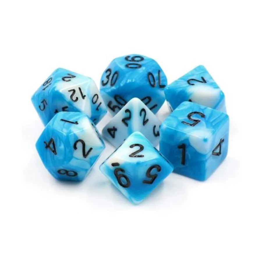 Набор Poly — Кучевое облако с черным (7), Dice Sets - Resin/Acrylic - Blue, Green, & Purple (Foam Brain Games)
Набор Poly — Кучевое облако с черным (7), Dice Sets - Resin/Acrylic - Blue, Green, & Purple (Foam Brain Games)