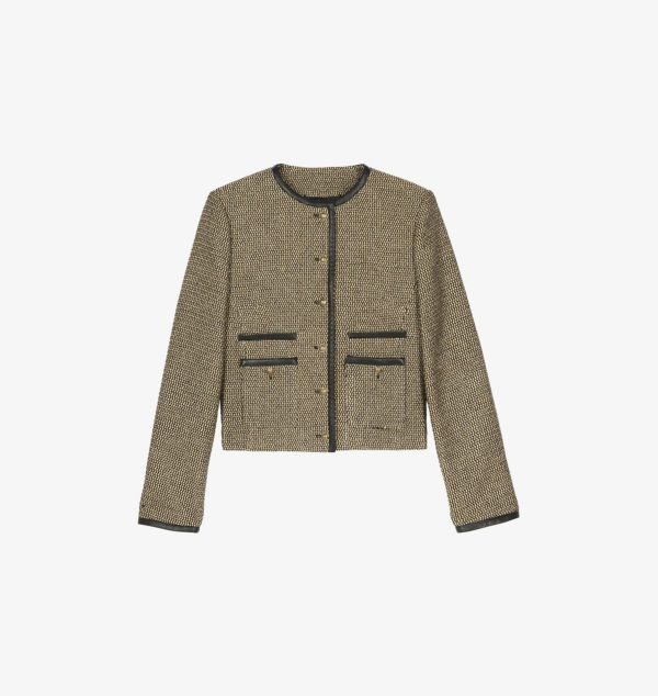 Пиджак из твида с металлизированным плетением и круглым вырезом The Kooples, мультиколор 
Пиджак из твида с металлизированным плетением и круглым вырезом The Kooples, мультиколор