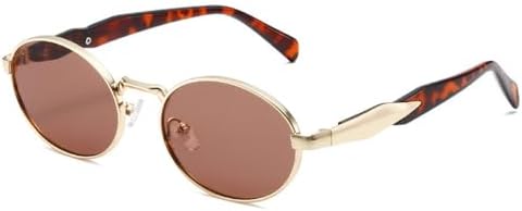 Ретро металлические овальные солнцезащитные очки для женщин, модные конфетные оттенки, защита от УФ-излучения UV400, панк-солнцезащитные очки для мужчин MTZJH, Golden Tea
Ретро металлические овальные солнцезащитные очки для женщин, модные конфетные оттенки, защита от УФ-излучения UV400, панк-солнцезащитные очки для мужчин MTZJH, Golden Tea