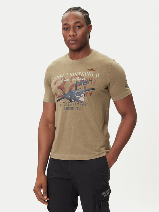 Футболка regular fit 252TS2472UJ00708 Aeronautica Militare, хаки 
Футболка regular fit 252TS2472UJ00708 Aeronautica Militare, хаки