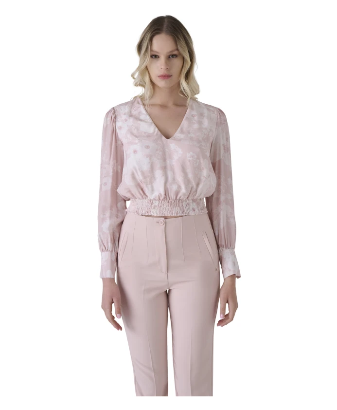 Элегантная блузка с V-образным вырезом Kocca, розовый
Элегантная блузка с V-образным вырезом Kocca, розовый
