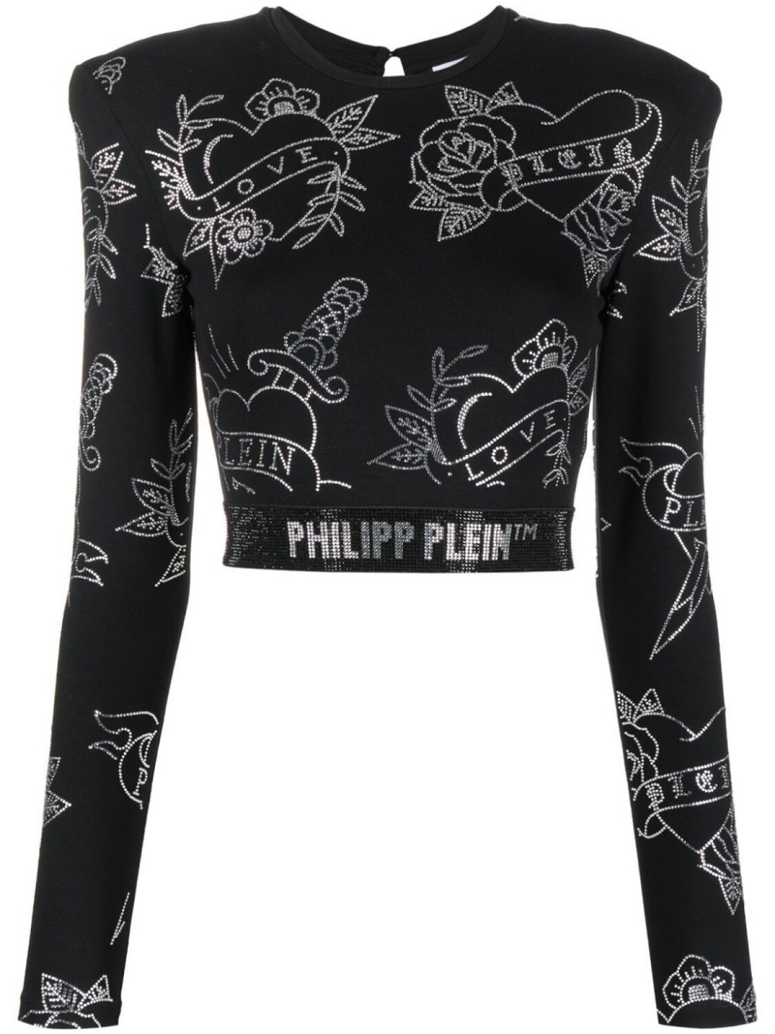 Philipp Plein топ с длинными рукавами и кристаллами, черный
Philipp Plein топ с длинными рукавами и кристаллами, черный