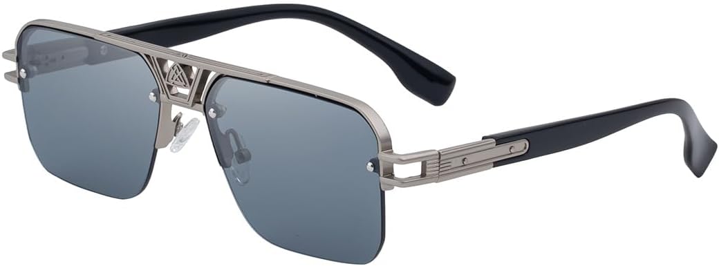 Мужские винтажные солнцезащитные очки, полуметаллическая оправа, защита от УФ-излучения UV400, ретро-стиль, идеально подходят для ежедневных поездок на работу и вождения GDKPJDT, 10
Мужские винтажные солнцезащитные очки, полуметаллическая оправа, защита от УФ-излучения UV400, ретро-стиль, идеально подходят для ежедневных поездок на работу и вождения GDKPJDT, 10