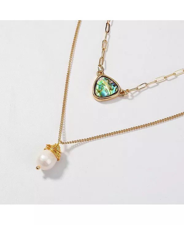 Двухслойное ожерелье с подвеской из морского ушка и жемчужной подвеской Hollywood Sensation, gold
Двухслойное ожерелье с подвеской из морского ушка и жемчужной подвеской Hollywood Sensation, gold