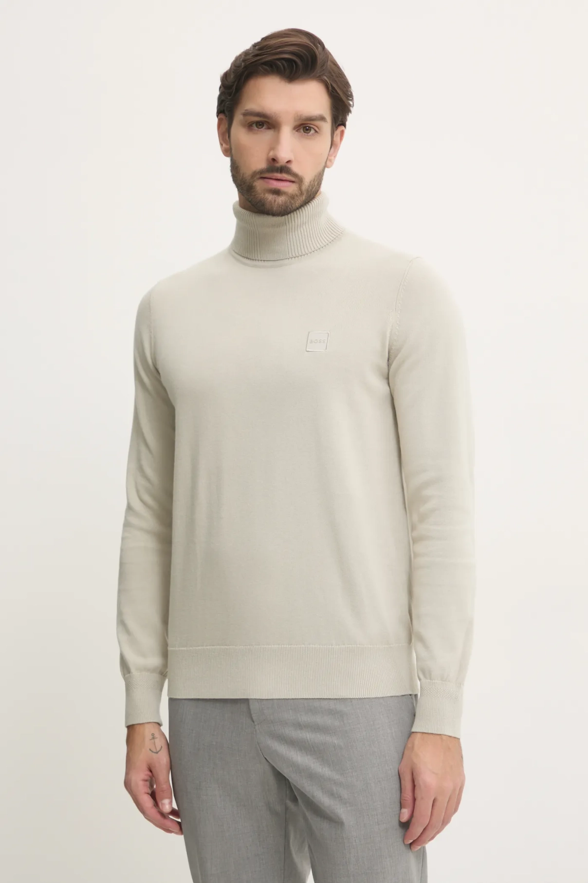 Свитер с добавлением кашемира Boss Orange, бежевый 
Свитер с добавлением кашемира Boss Orange, бежевый