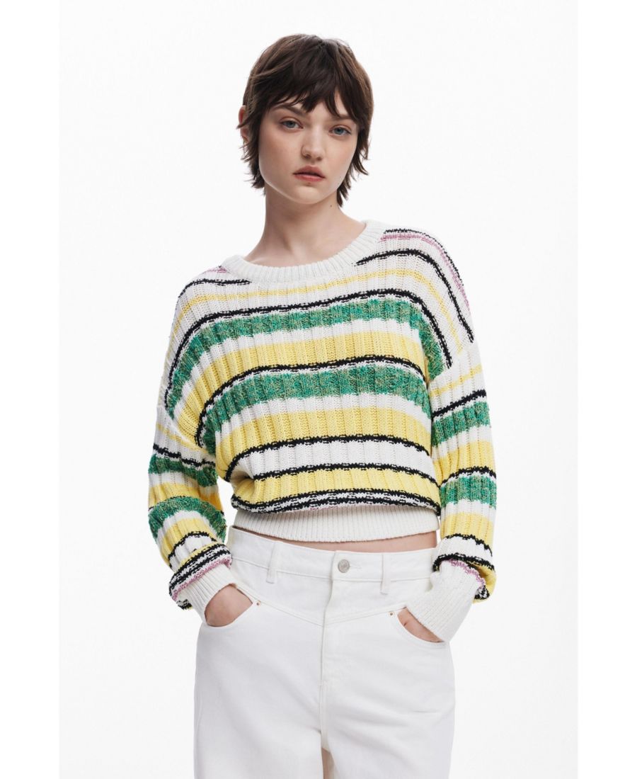 Женский разноцветный полосатый свитер Desigual, Multi
Женский разноцветный полосатый свитер Desigual, Multi