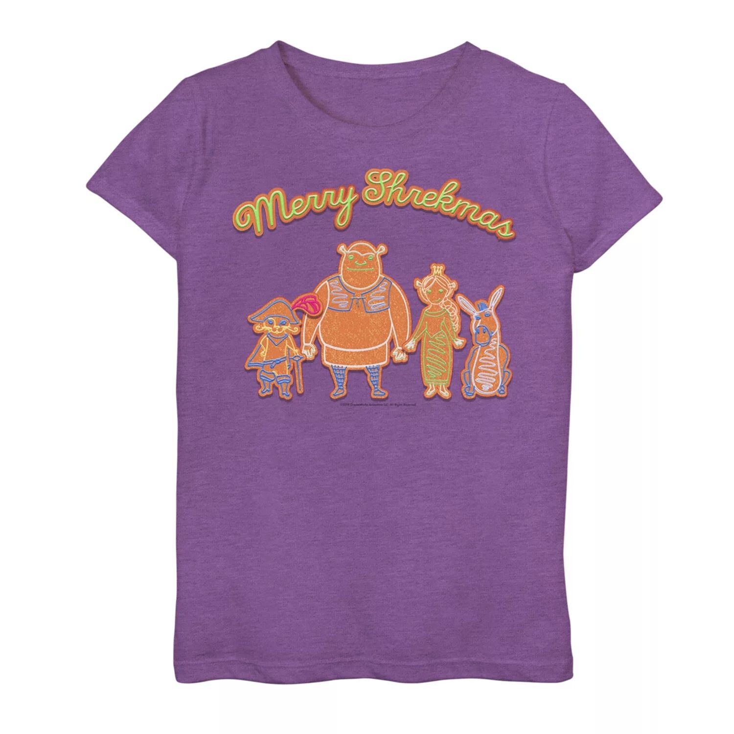 Футболка с портретом «Шрек Merry Shrekmas» для девочек 7–16 лет, групповая фотография, праздничное печенье Licensed Character
Футболка с портретом «Шрек Merry Shrekmas» для девочек 7–16 лет, групповая фотография, праздничное печенье Licensed Character