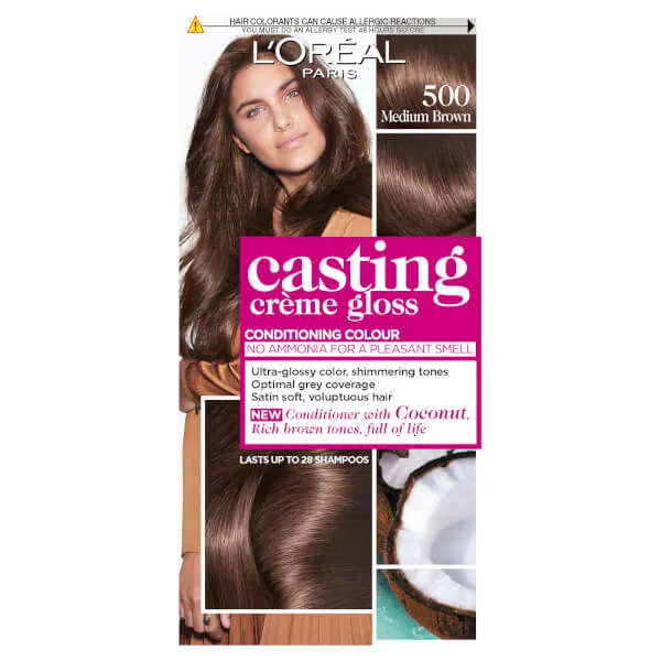 Полуперманентная краска для волос casting creme gloss L'Oréal Paris, цвет 500 medium brown
Полуперманентная краска для волос casting creme gloss L'Oréal Paris, цвет 500 medium brown
