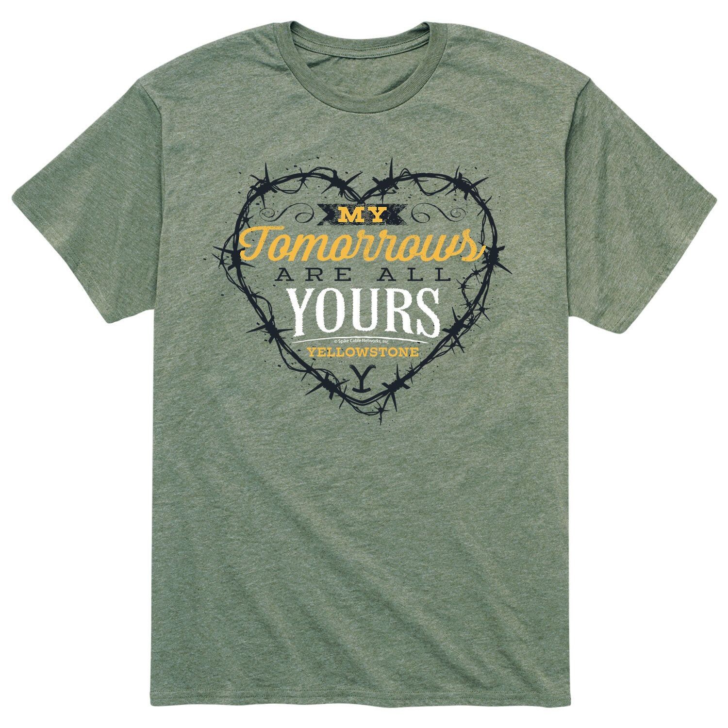 Мужская футболка с сердцем из колючей проволоки Yellowstone Licensed Character
Мужская футболка с сердцем из колючей проволоки Yellowstone Licensed Character