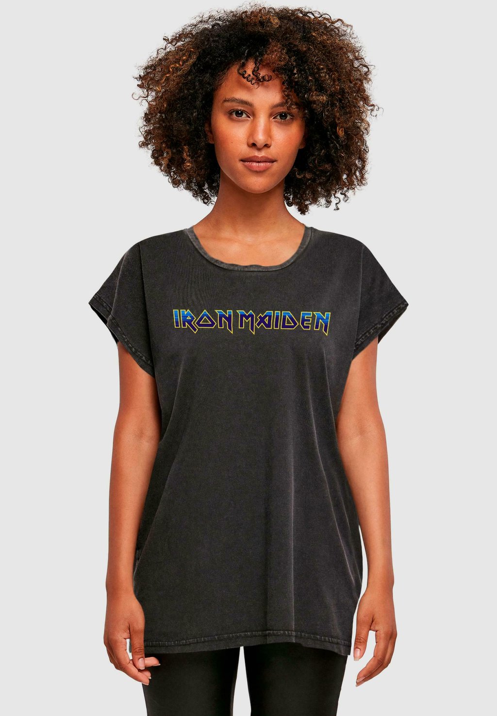 Футболка с принтом POWERSLAVE DARK ACID WASHED Merchcode, черный 
Футболка с принтом POWERSLAVE DARK ACID WASHED Merchcode, черный