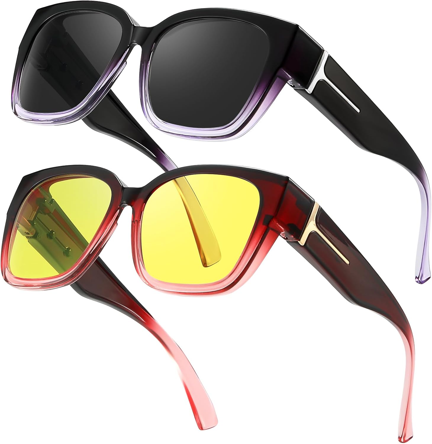 LVIOE 2 шт. поляризованные солнцезащитные очки для женщин и мужчин, большие квадратные солнцезащитные очки с защитой от УФ-излучения LS7511, B4(2 Pack)grapur/Grey+grared/Yellow
LVIOE 2 шт. поляризованные солнцезащитные очки для женщин и мужчин, большие квадратные солнцезащитные очки с защитой от УФ-излучения LS7511, B4(2 Pack)grapur/Grey+grared/Yellow