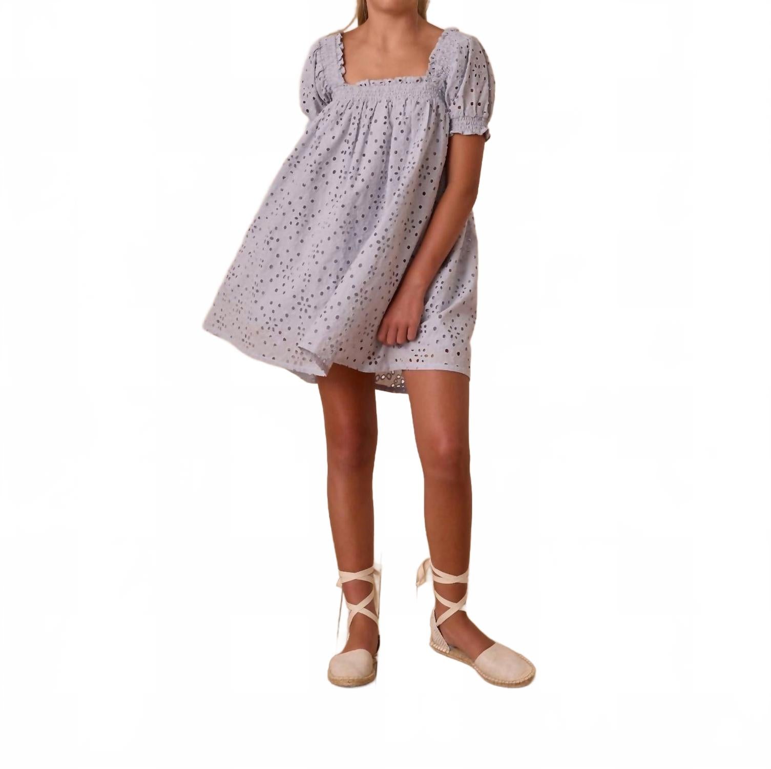 Миланское мини-платье в светло-голубом Rylee + Cru 
Миланское мини-платье в светло-голубом Rylee + Cru