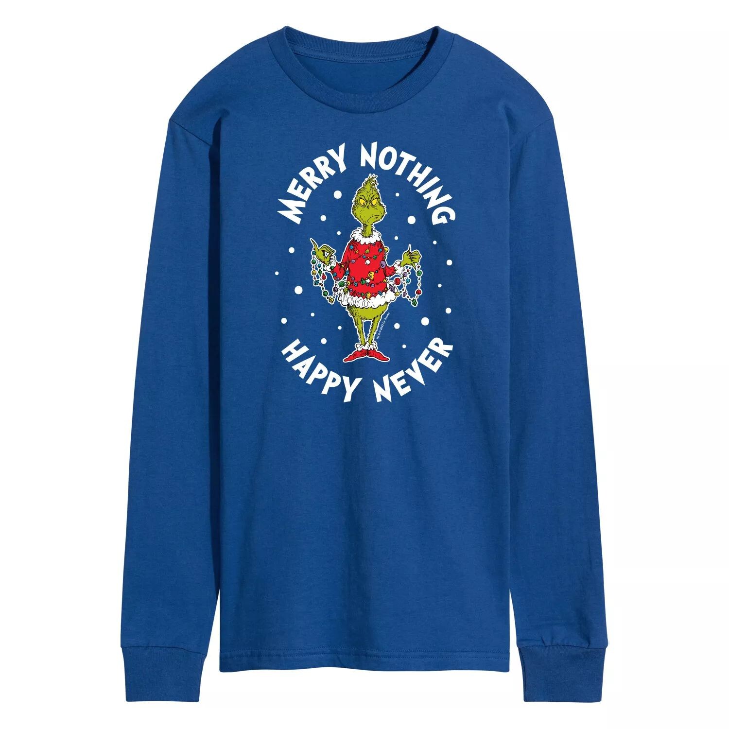 Мужская футболка Dr. Seuss Grinch Merry Nothing Happy Never с длинными рукавами Licensed Character
Мужская футболка Dr. Seuss Grinch Merry Nothing Happy Never с длинными рукавами Licensed Character