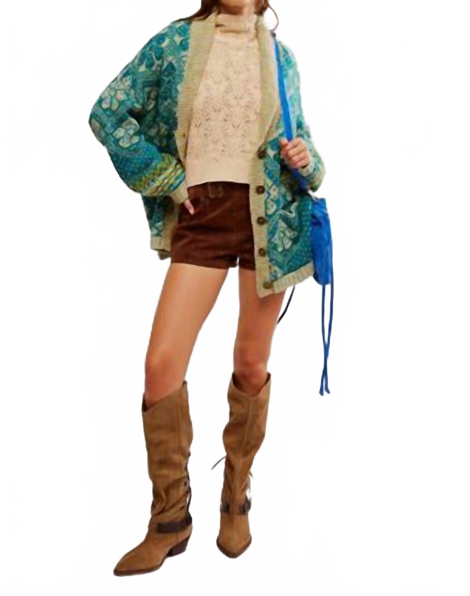 Кардиган Sasha на пуговицах в зеленом цвете Free People
Кардиган Sasha на пуговицах в зеленом цвете Free People