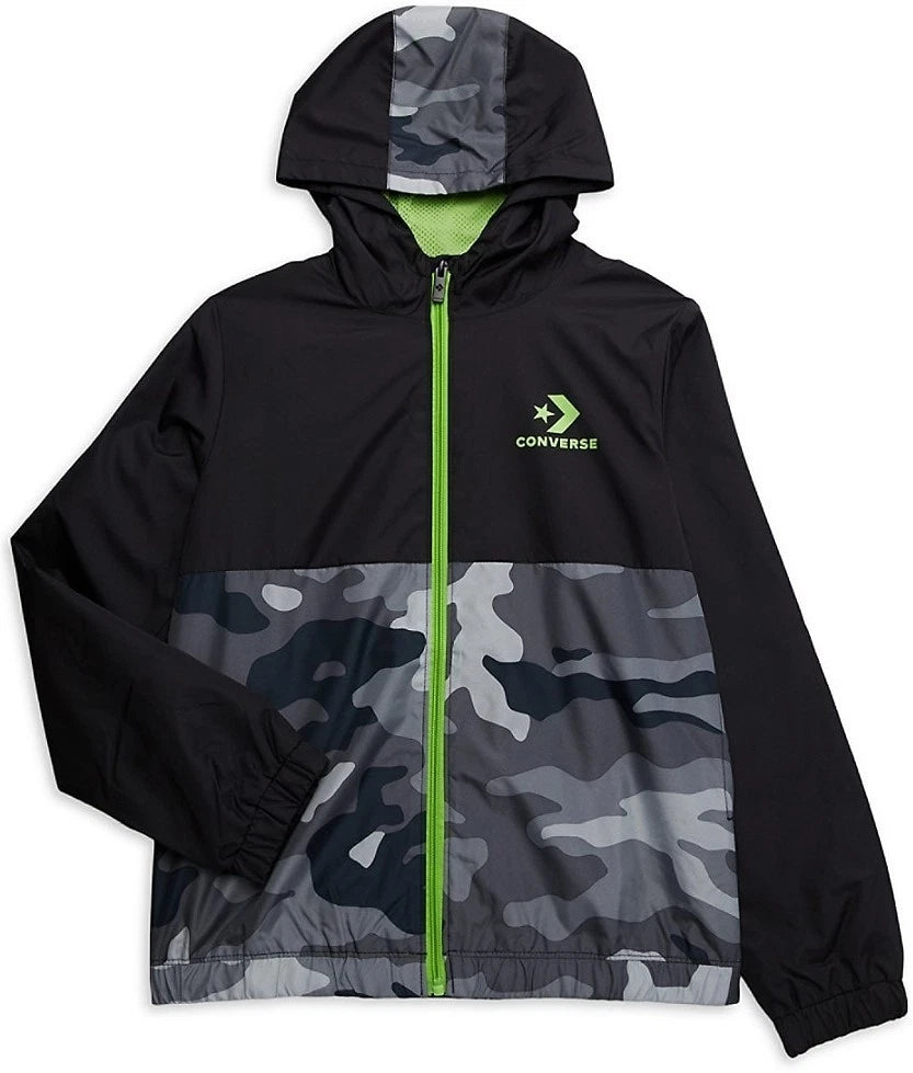 Детская ветровка Converse, черная камуфляжная, на молнии, с капюшоном, длинными рукавами, RED120
Детская ветровка Converse, черная камуфляжная, на молнии, с капюшоном, длинными рукавами, RED120