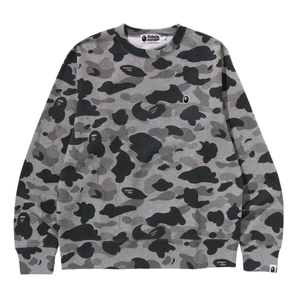 Толстовка с круглым вырезом A Bathing Ape Camo Ape Head One Point 'Heather Gray'
Толстовка с круглым вырезом A Bathing Ape Camo Ape Head One Point 'Heather Gray'