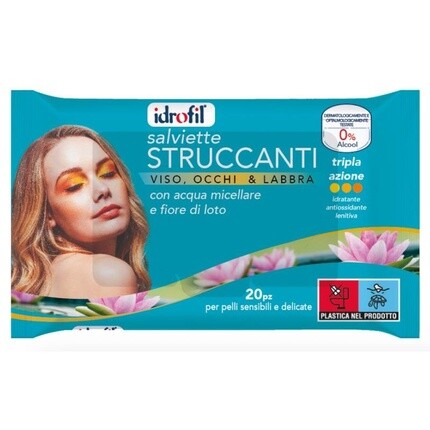 Idrofil Салфетки для снятия макияжа 20 шт. с мицеллярной водой
Idrofil Салфетки для снятия макияжа 20 шт. с мицеллярной водой