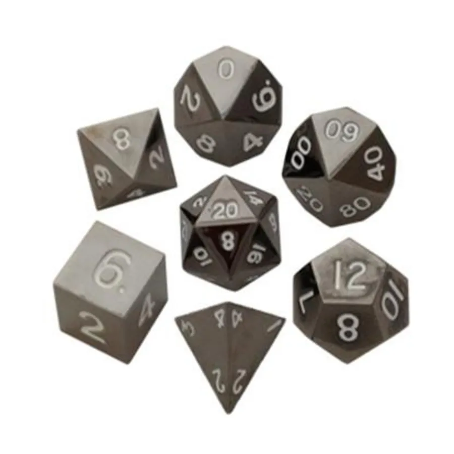 Поли-набор из стерлингового серого металла, 16 мм (7), Metal Dice (Metallic Dice Games)
Поли-набор из стерлингового серого металла, 16 мм (7), Metal Dice (Metallic Dice Games)