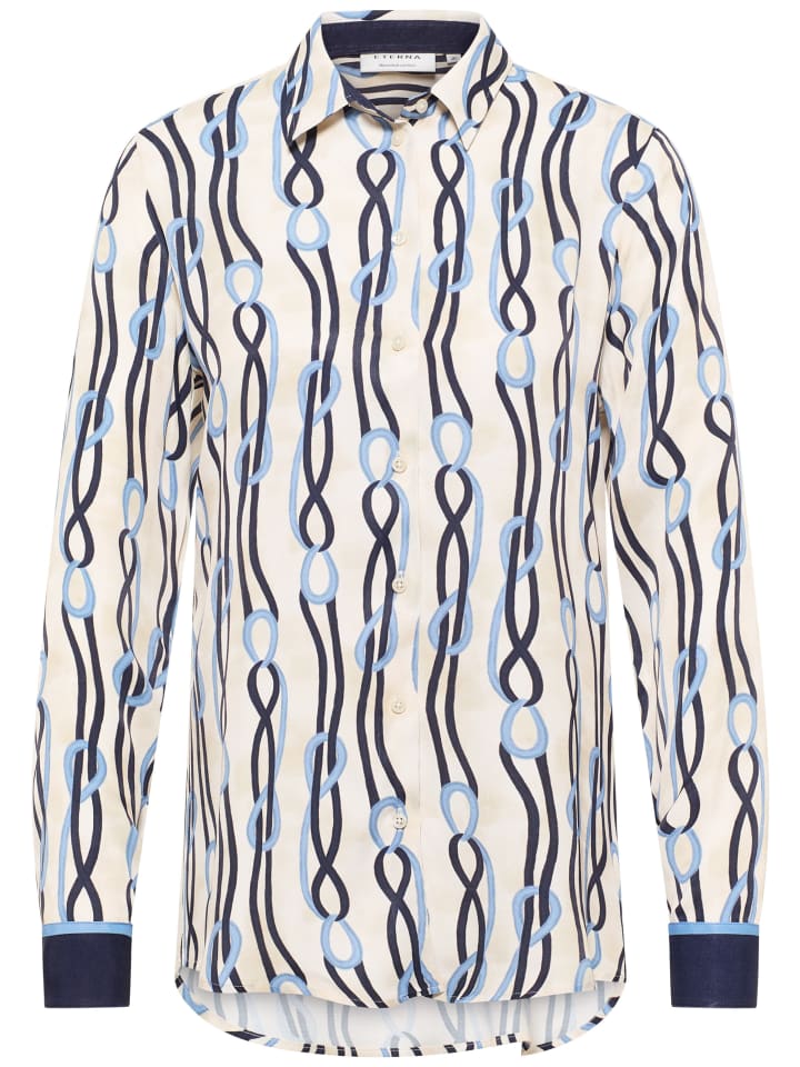 Eterna Блузка стандартного кроя синего цвета
Eterna Блузка стандартного кроя синего цвета