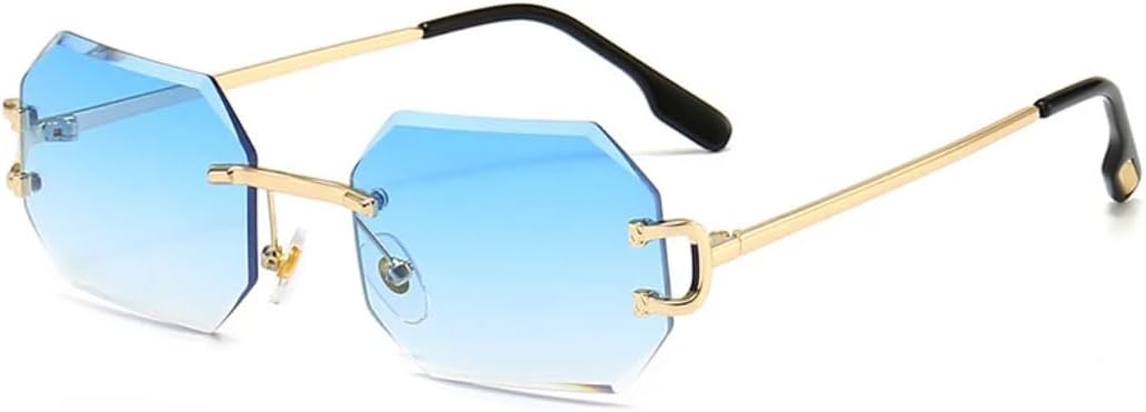 Винтажные модные солнцезащитные очки без оправы для женщин и мужчин, роскошные дизайнерские маленькие солнцезащитные очки для женщин с защитой от УФ-излучения UV400 SZVVBKK, Blue
Винтажные модные солнцезащитные очки без оправы для женщин и мужчин, роскошные дизайнерские маленькие солнцезащитные очки для женщин с защитой от УФ-излучения UV400 SZVVBKK, Blue