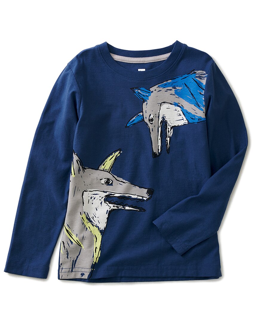 Футболка с рисунком «Волчий вой» из коллекции чая Tea Collection, синий 
Футболка с рисунком «Волчий вой» из коллекции чая Tea Collection, синий