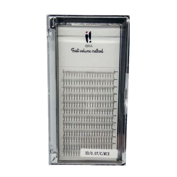 Искусственные ресницы для объемного метода 0,07 с микс, 144 шт./1 уп. Ibra Makeup Fast volume 3d
Искусственные ресницы для объемного метода 0,07 с микс, 144 шт./1 уп. Ibra Makeup Fast volume 3d