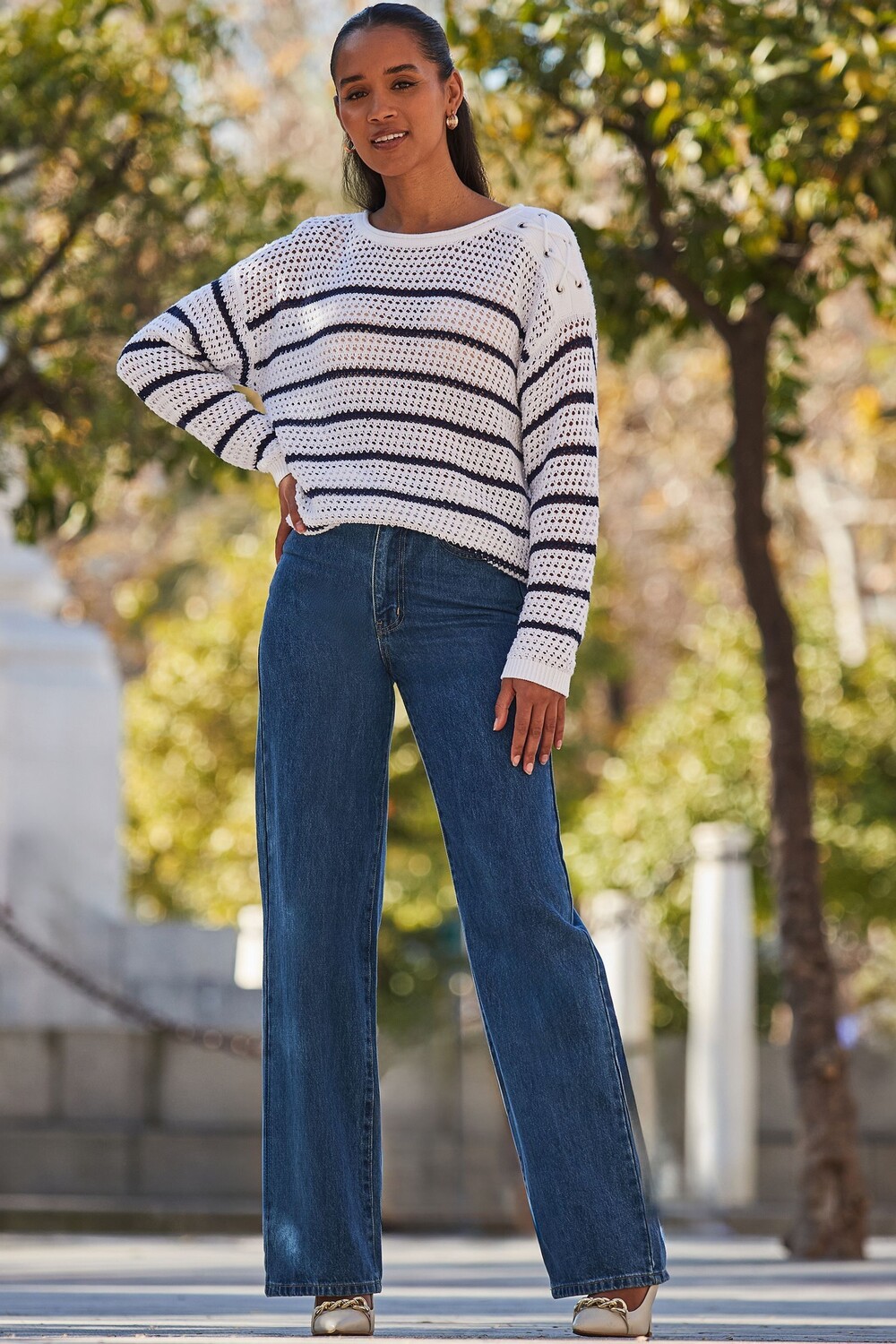 Свитер крючком Sosandar, белый
Свитер крючком Sosandar, белый