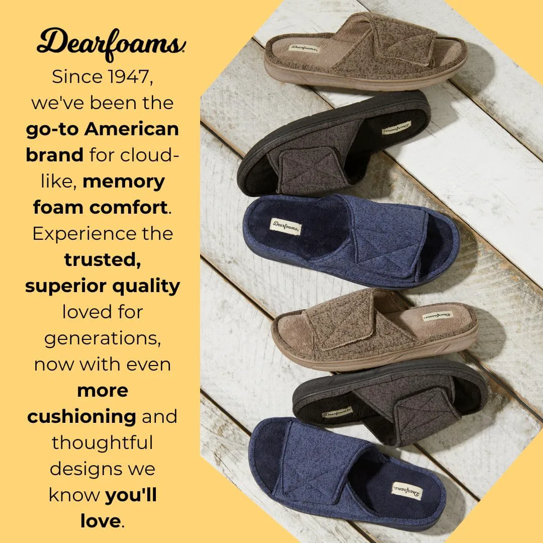 Мужские шлепанцы Dearfoams с регулируемой посадкой для дома и улицы, с эффектом памяти, можно стирать в машине, летние, черный
Мужские шлепанцы Dearfoams с регулируемой посадкой для дома и улицы, с эффектом памяти, можно стирать в машине, летние, черный