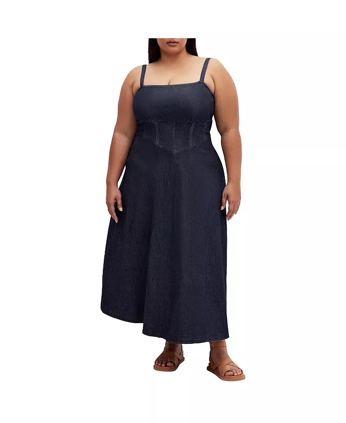 Платье-корсет из денима больших размеров CITY CHIC, синий
Платье-корсет из денима больших размеров CITY CHIC, синий