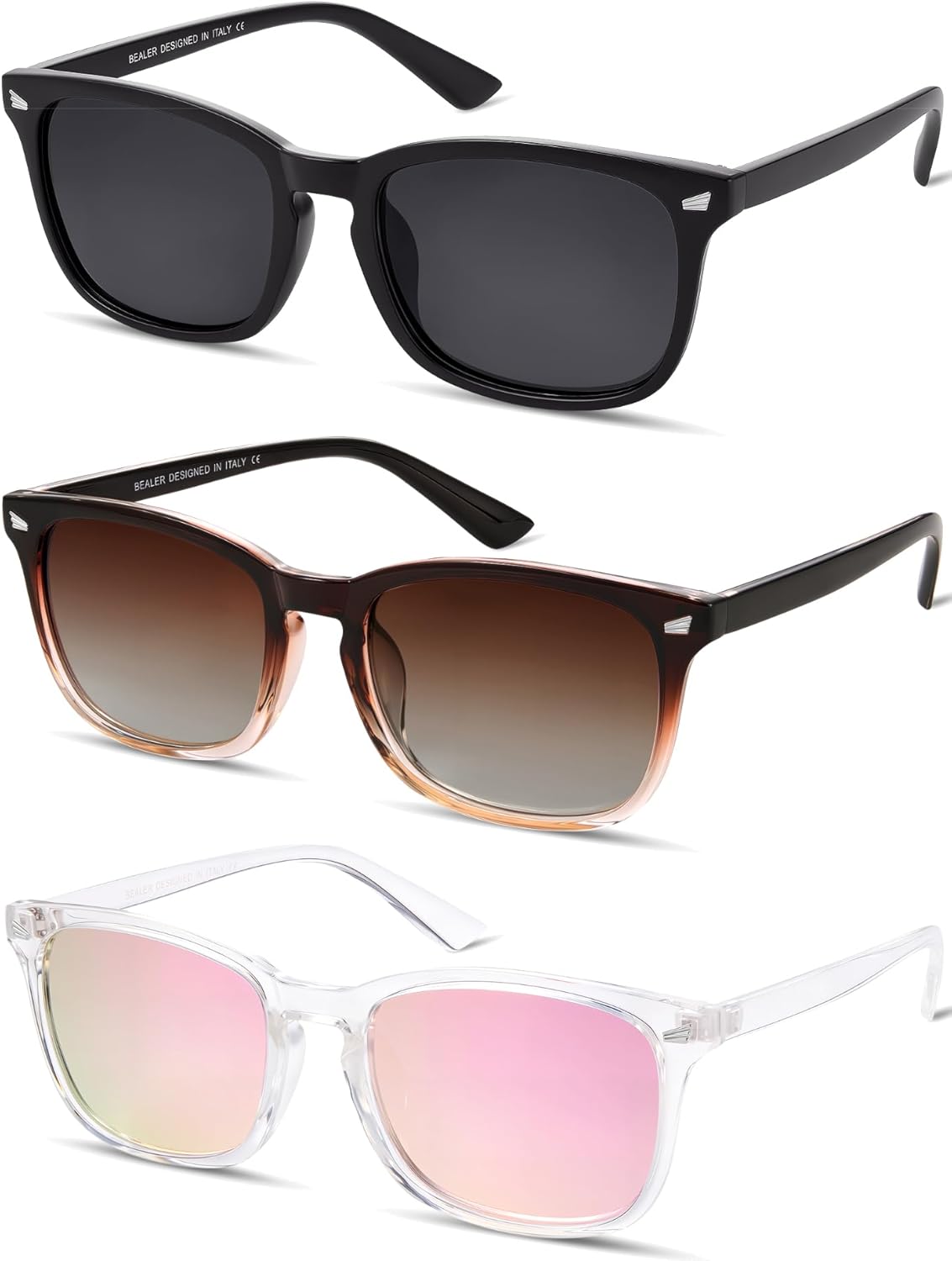 Женские поляризованные солнцезащитные очки BEALER, модные прямоугольные солнцезащитные очки в классическом ретро-стиле с защитой от УФ-излучения UV400, A6 Matte Black+gradient Brown+pink Mirrored
Женские поляризованные солнцезащитные очки BEALER, модные прямоугольные солнцезащитные очки в классическом ретро-стиле с защитой от УФ-излучения UV400, A6 Matte Black+gradient Brown+pink Mirrored