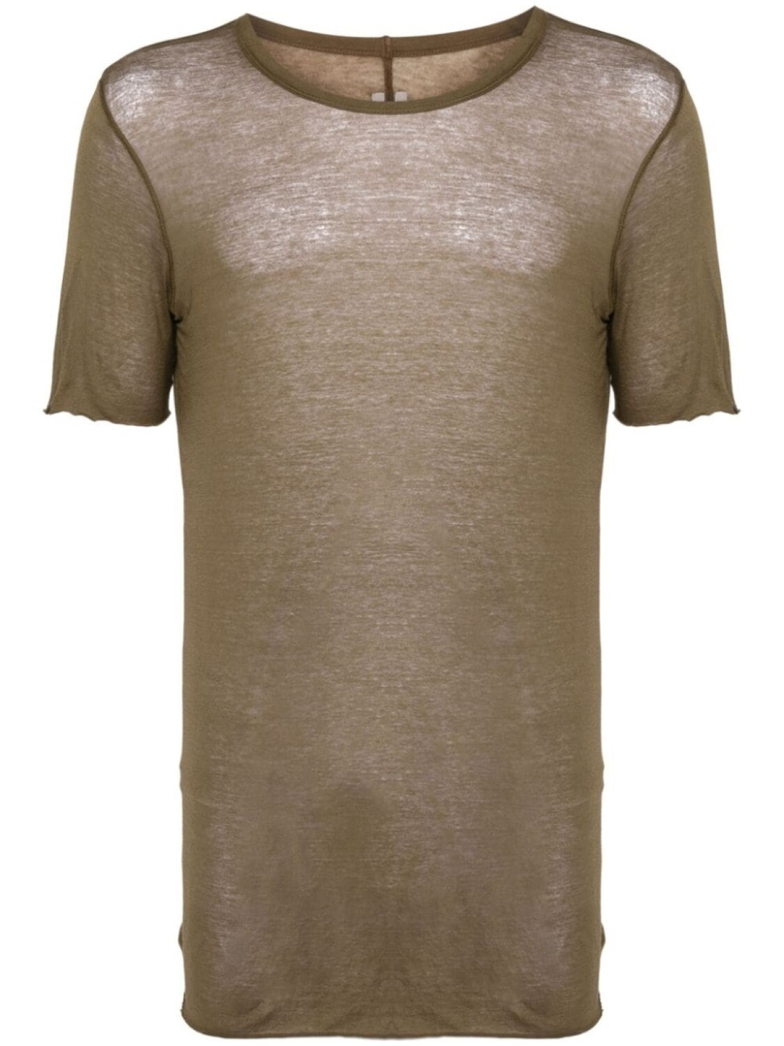 Rick Owens футболка из хлопка с необработанным краем, коричневый 
Rick Owens футболка из хлопка с необработанным краем, коричневый