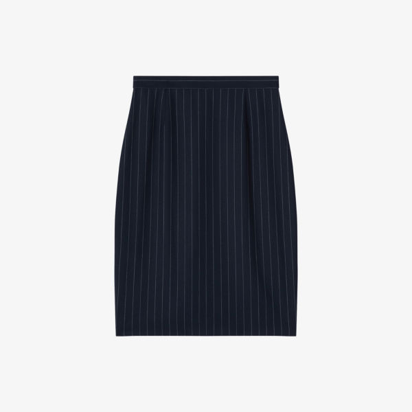 Юбка-карандаш Lk Bennett Белла из шерстяной ткани в тонкую полоску, синий 
Юбка-карандаш Lk Bennett Белла из шерстяной ткани в тонкую полоску, синий