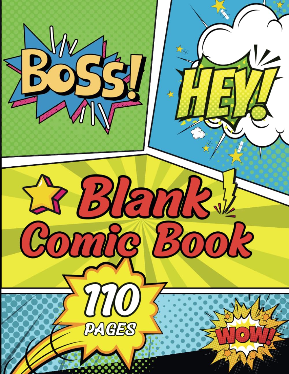 Blank Comic Book: Design and Draw Your Own Adventures with Fun Templates,Great for Kids, Teens, and Adults (Independently published)
Blank Comic Book: Design and Draw Your Own Adventures with Fun Templates,Great for Kids, Teens, and Adults (Independently published)