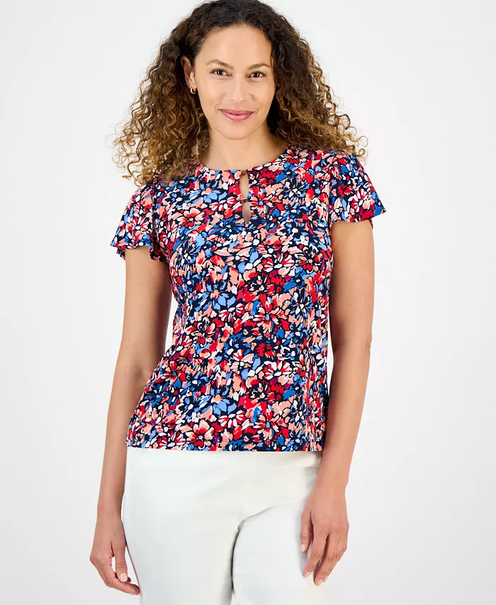 Топ с цветочным принтом и вырезом-"замочной скважиной" Petite Jones New York, оранжевый
Топ с цветочным принтом и вырезом-"замочной скважиной" Petite Jones New York, оранжевый