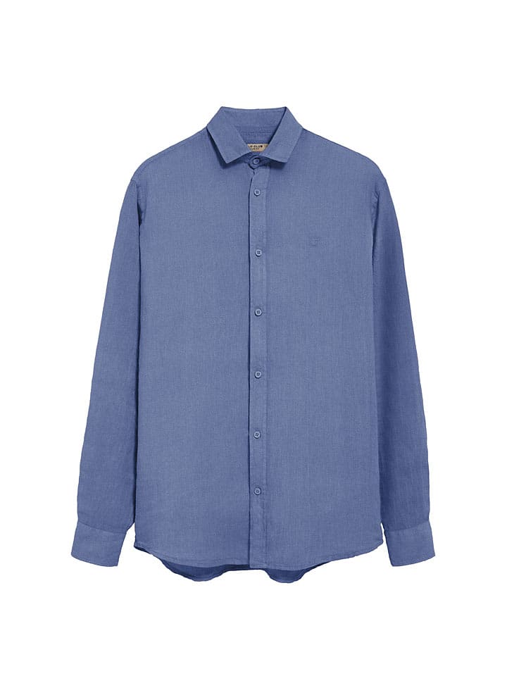 Polo Club Льняная рубашка - стандартный крой - синего цвета
Polo Club Льняная рубашка - стандартный крой - синего цвета