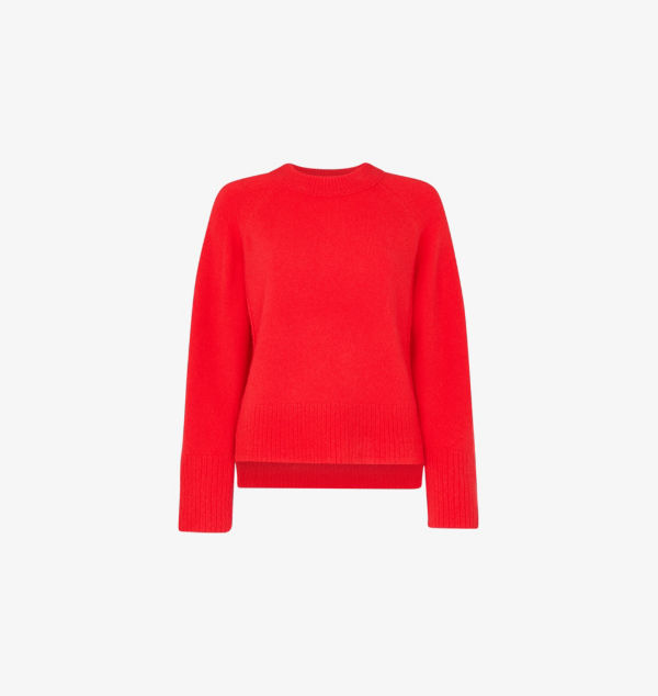 Вязаный джемпер из смеси шерсти с боковыми разрезами Whistles, красный
Вязаный джемпер из смеси шерсти с боковыми разрезами Whistles, красный