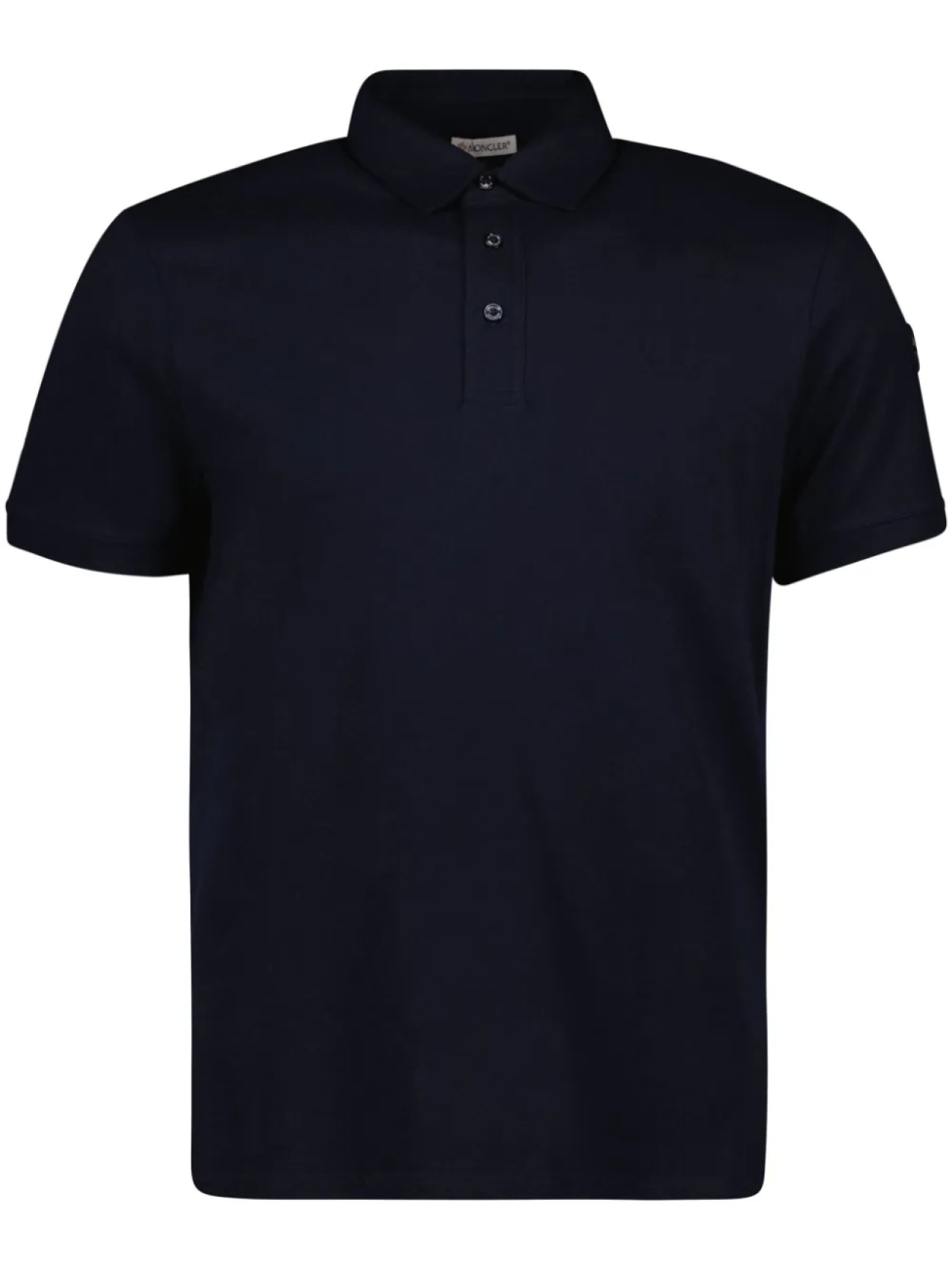 Moncler рубашка поло с нашивкой-логотипом, синий 
Moncler рубашка поло с нашивкой-логотипом, синий
