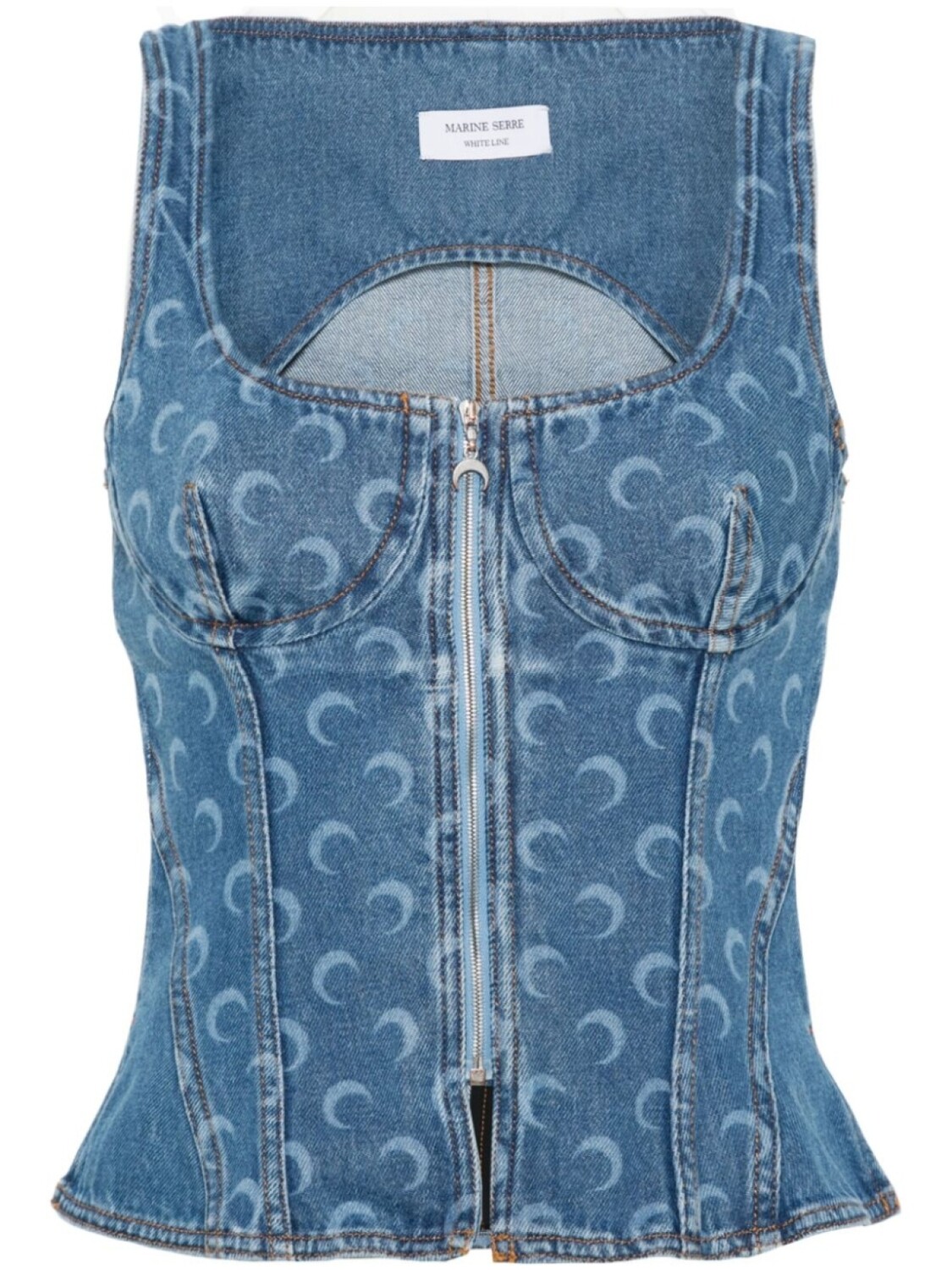 Marine Serre корсет из денима Moon Laser, синий
Marine Serre корсет из денима Moon Laser, синий