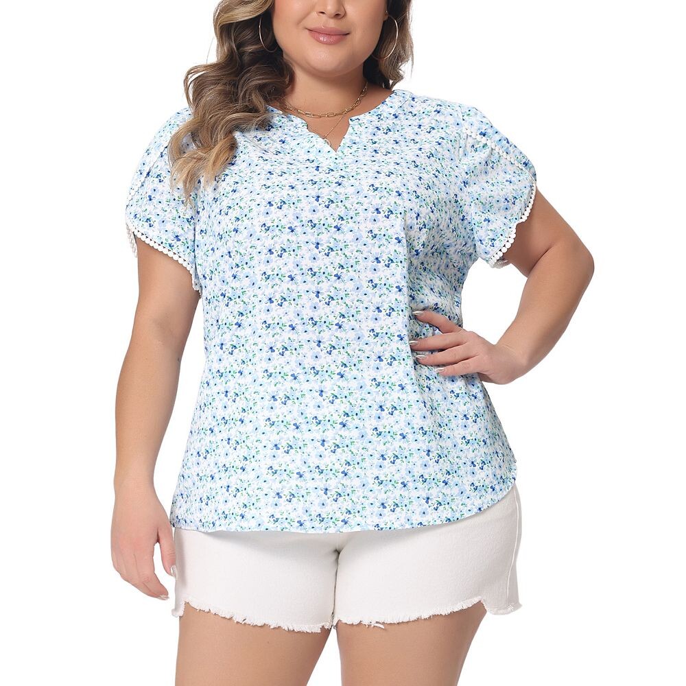 Топы больших размеров для женщин, футболка с v-образным вырезом и рукавом-тюльпаном, футболка, летние топы Agnes Orinda, синий
Топы больших размеров для женщин, футболка с v-образным вырезом и рукавом-тюльпаном, футболка, летние топы Agnes Orinda, синий