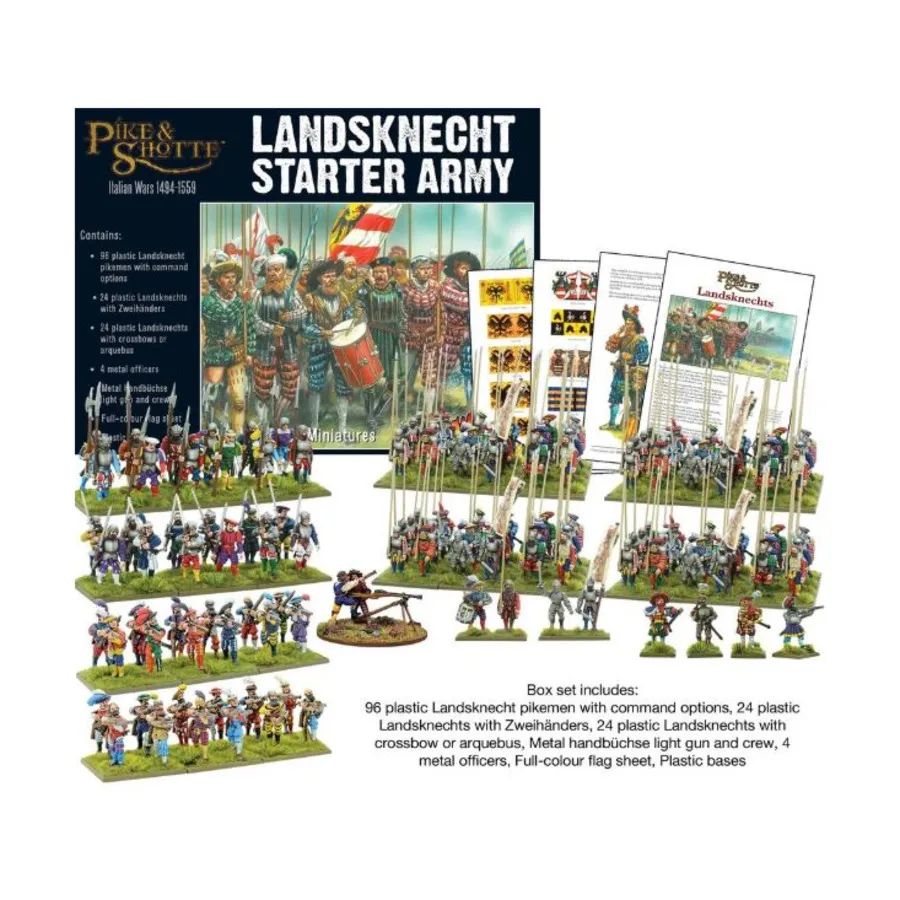 Стартовая армия Ландскнехтов, Pike & Shotte - Italian Wars (28mm)
Стартовая армия Ландскнехтов, Pike & Shotte - Italian Wars (28mm)