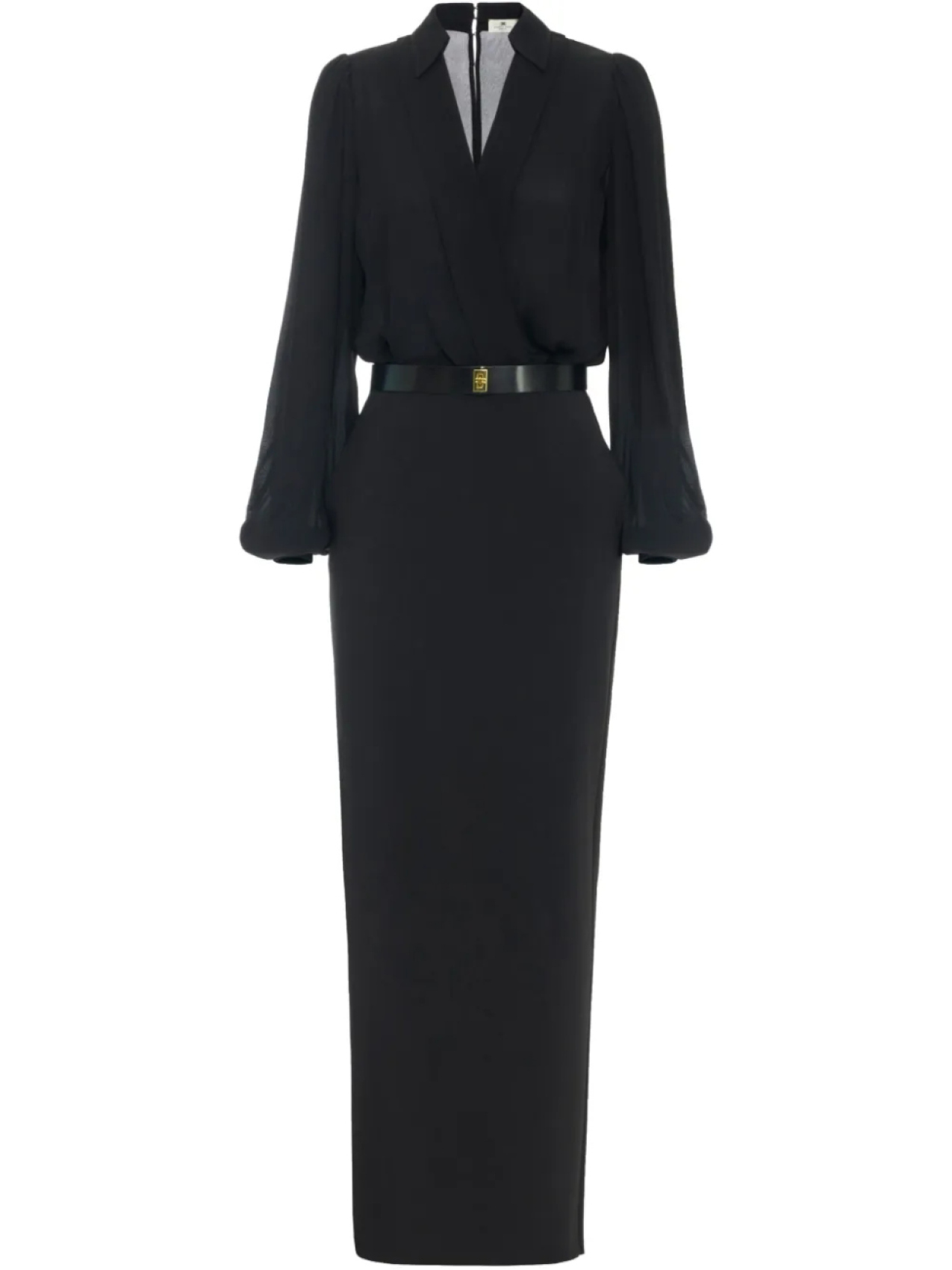 Elisabetta Franchi креповое платье макси с поясом, черный
Elisabetta Franchi креповое платье макси с поясом, черный