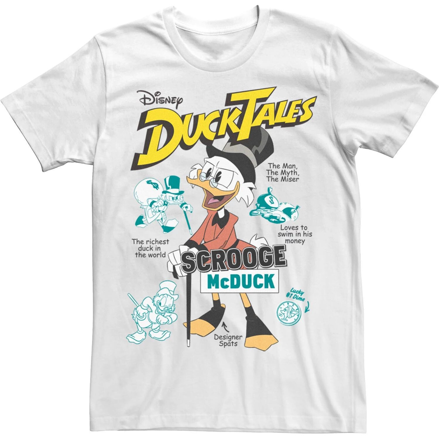 Мужская футболка с плакатом Duck Tales Richest Duck Licensed Character, белый
Мужская футболка с плакатом Duck Tales Richest Duck Licensed Character, белый